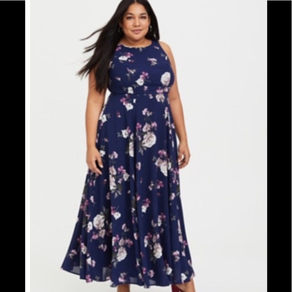 Torrid Maxi Dress- Navy Blue